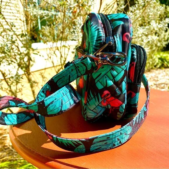 NEW LUG PINK & BLACK FLAMINGO CROSSBODY BAG - Picture 6 of 16